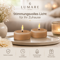 Deluxe Homeart LED Teelichter Karamellbraun 2er Set Groß