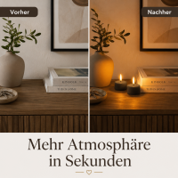 Teelichter Mokka 2er Set Klein ( 4,1 x 4,5 cm )