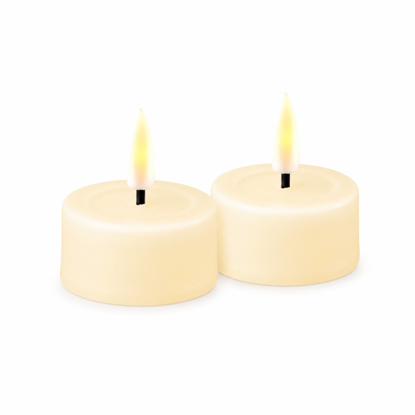 LED Teelichter Creme 2er Set