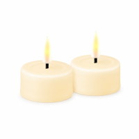 Deluxe Homeart LED Teelichter Creme 2er Set Klein