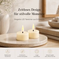 Deluxe Homeart LED Teelichter Creme 2er Set Klein