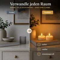 Deluxe Homeart LED Teelichter Creme 2er Set Groß