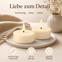 Deluxe Homeart LED Teelichter Creme 2er Set Groß