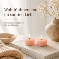 Deluxe Homeart LED Teelichter Hell Rosa 2er Set Klein