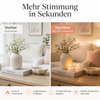 Deluxe Homeart LED Teelichter Hell Rosa 2er Set Klein