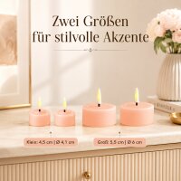 Deluxe Homeart LED Teelichter Hell Rosa 2er Set Klein