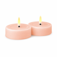 Deluxe Homeart LED Teelichter Hell Rosa 2er Set Groß