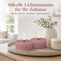 Deluxe Homeart LEDTeelichter Hell Lila 2er Set Groß