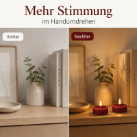 Deluxe Homeart LED Teelichter Burgogne 2er Set Groß