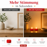 Deluxe Homeart LED Teelichter Rot 2er Set Klein