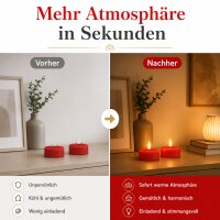 Deluxe Homeart LED Teelichter Rot 2er Set Groß