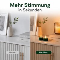 Deluxe Homeart LED Teelichter Dunkel Grün 2er Set Klein