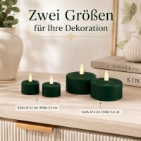 Deluxe Homeart LED Teelichter Dunkel Grün 2er Set Klein