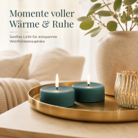 Deluxe Homeart LED Teelichter Jade Green 2er Set Groß