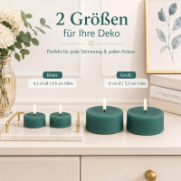 Deluxe Homeart LED Teelichter Jade Green 2er Set Groß