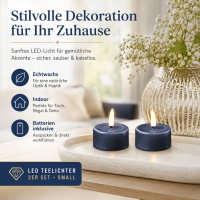 Deluxe Homeart LED Teelichter Royal Blue 2er Set Klein