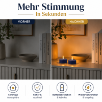 Deluxe Homeart LED Teelichter Royal Blue 2er Set Klein