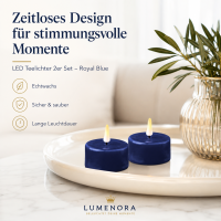 Deluxe Homeart LED Teelichter Royal Blue 2er Set Klein