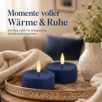 Deluxe Homeart LED Teelichter Royal Blue 2er Set Groß