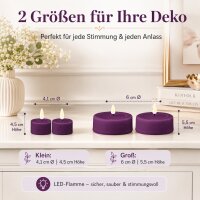 LED Teelichter Dunkel Lila 2er Set