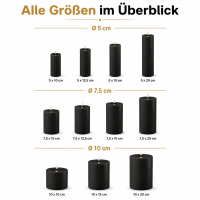 LED Kerze Schwarz