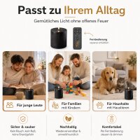 Deluxe Homeart LED Kerze mit Timerfunktion Schwarz