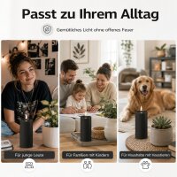 Deluxe Homeart LED Kerze mit Timerfunktion Schwarz