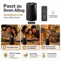Deluxe Homeart LED Kerze mit Timerfunktion Schwarz