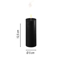 Deluxe Homeart LED Kerze mit Timerfunktion Schwarz
