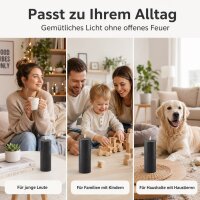 Deluxe Homeart LED Kerze mit Timerfunktion Schwarz