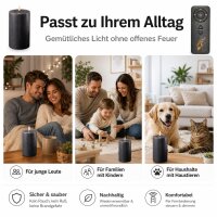 Deluxe Homeart LED Kerze mit Timerfunktion Schwarz