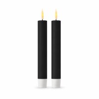 Deluxe Homeart LED Stabkerze 2er Set Schwarz