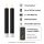 Deluxe Homeart LED Stabkerze 2er Set Schwarz