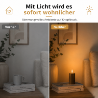 Deluxe Homeart LED Kerze mit Timerfunktion Mokka