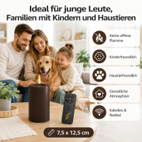 Deluxe Homeart LED Kerze mit Timerfunktion Mokka