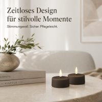 Deluxe Homeart LED Kerze Mokka Teelicht
