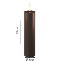 Deluxe Homeart LED Kerze mit Timerfunktion Mokka