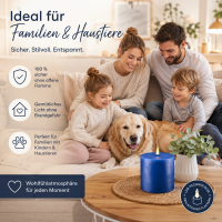 Deluxe Homeart LED Kerze mit Timerfunktion Royal Blue