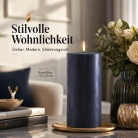 Deluxe Homeart LED Kerze mit Timerfunktion Royal Blue