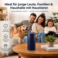 Deluxe Homeart LED Kerze mit Timerfunktion Royal Blue