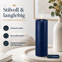 Deluxe Homeart LED Kerze mit Timerfunktion Royal Blue
