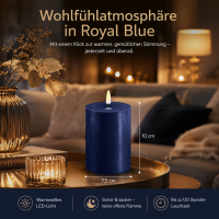 Deluxe Homeart LED Kerze mit Timerfunktion Royal Blue