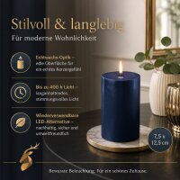 Deluxe Homeart LED Kerze mit Timerfunktion Royal Blue