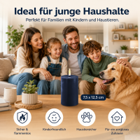 Deluxe Homeart LED Kerze mit Timerfunktion Royal Blue