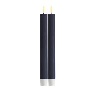 Deluxe Homeart LED Kerze mit Timerfunktion Royal Blue Stabkerze 24 cm