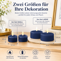 Deluxe Homeart LED Kerze Royal Blue Teelicht