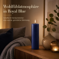 Deluxe Homeart LED Kerze mit Timerfunktion Royal Blue