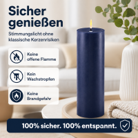 Deluxe Homeart LED Kerze mit Timerfunktion Royal Blue