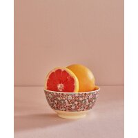 Melamin Schale floral Ø15cm Bunt Braun 500ml Bowl für Müsli und Snacks