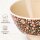 Melamin Schale floral Ø15cm Bunt Braun 500ml Bowl für Müsli und Snacks